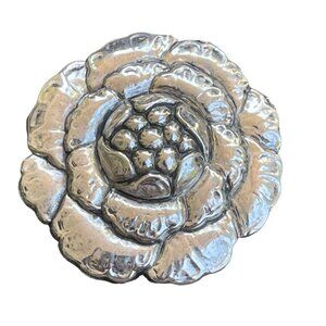 Vintage Coro Sterling Silver Flower Brooch Pin Floral Design Jewelry Collectible